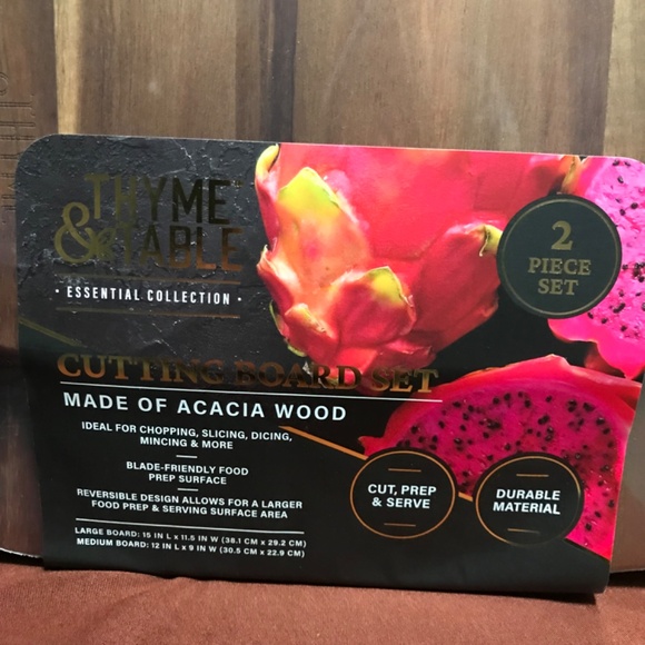 Thyme & Table Essential Collection Cutting Board Set 2 Piece New - Picture 2 of 8